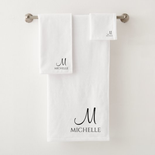 Personnaliser Typographie Monogramme Nom Noir Blan (En situation)