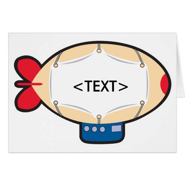 Personnaliser un dirigeable, <TEXT> (Devant horizontal)