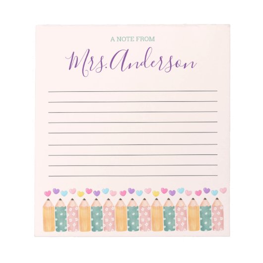 Personnaliser Une Note Du Bloc-Notes De L'Enseigna (Devant)