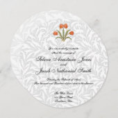 Personnaliser Vintage florale blanche faire-part d (Devant / Derrière)