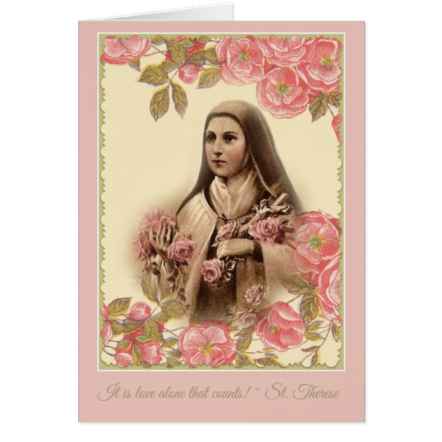 Personnaliser Vintage St. Therese avec Roses (Devant)