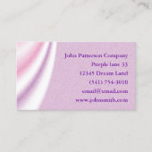 Personnaliser Violet abstrait Carte de visite de r (Devant)