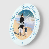 Personnaliser votre horloge murale photo avec text (Angle)