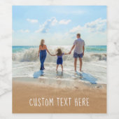 Personnaliser votre photo Étiquette de bouteille d (Étiquettes simples)