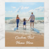 Personnaliser votre photo Étiquette de bouteille d (Étiquettes simples)