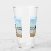 Personnaliser votre verre photo avec texte (Gauche)