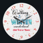 Personnaliser Winter Wonderland<br><div class="desc">Winter Wonderland Customize Large Clock - (type BOKI412 in the site search (browser) to see the offer of all my creations. Thanks. ) - See my other products and collections,  choose a venft for you and your dear ones Thanks for buying in my store. Come again. :</div>