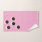 Personnalisez Avec Vos Initiales Décaler Pink Fun (Serviette à main)