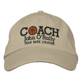 Personnalisez Basketball Coach Casquette Votre nom (Devant)