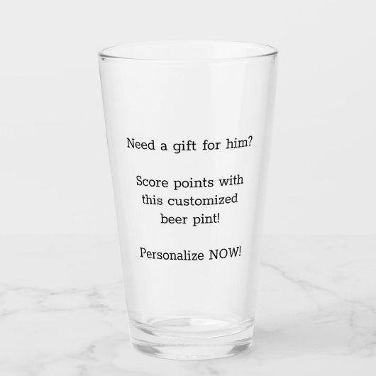 Personnalisez ce verre de bière (Devant)