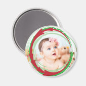 Personnalisez cet aimant photo de Noël (Recto/Verso)