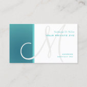 Personnalisez cette carte de visite avec monogramm (Dos)