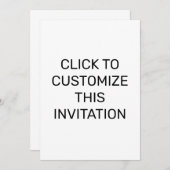 PERSONNALISEZ CETTE INVITATION (Devant / Derrière)