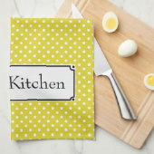 Personnalisez cette serviette de cuisine Polka Dot (Quart Plié)