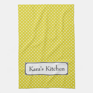 Personnalisez cette serviette de cuisine Polka Dot