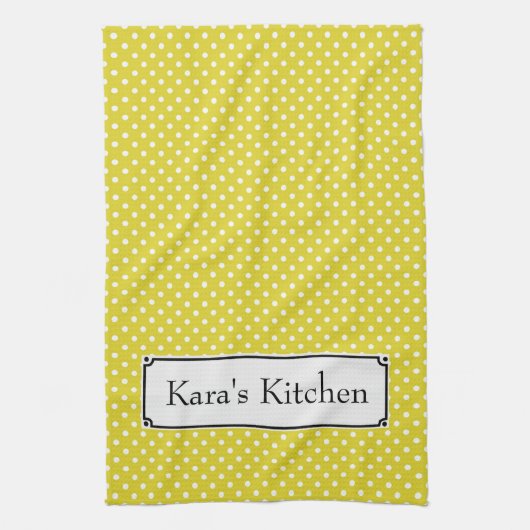 Personnalisez cette serviette de cuisine Polka Dot (Vertical)