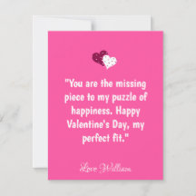 Personnalisez la carte de la Saint-Valentin pour u