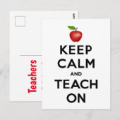 Personnalisez la carte postale 'Gardez votre calme (Devant / Derrière)