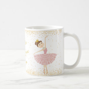 personnalisez la petite tasse de nom de ballerine