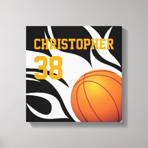 Personnalisez la toile flamboyante du basket-ball