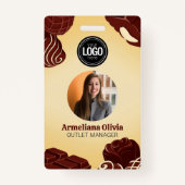 Personnalisez le badge d'entreprise moderne au cho (Devant)