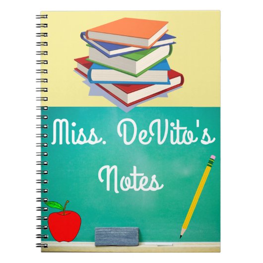 Personnalisez le carnet de professeur de tableau (Devant)