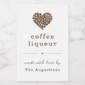 Personnalisez le Étiquette Liqueur Café Maison (Étiquettes simples)
