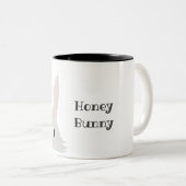 Personnalisez le lapin de miel mignon Mug (Devant droit)