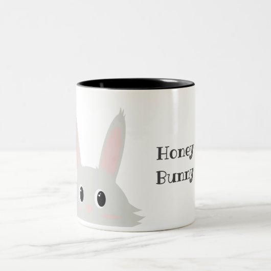 Personnalisez le lapin de miel mignon Mug (Centre)