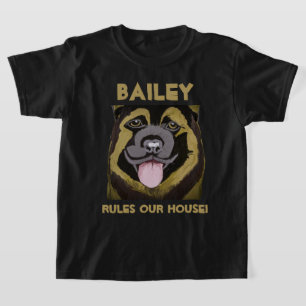 Personnalisez le nom du chien et le T-shirt photo