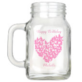 personnalisez le pot de birthdaymason de rose de (Dos)