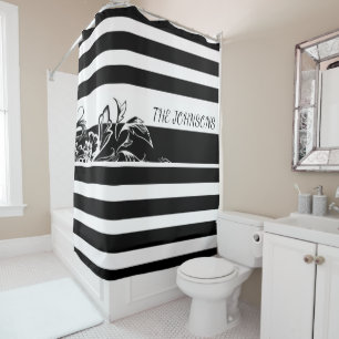 Personnalisez le rideau en douche noir de