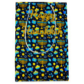 Personnalisez le sac cadeau HANOUKKA Blue Gold (Devant)