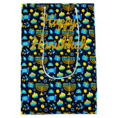 Personnalisez le sac cadeau HANOUKKA Blue Gold (Dos)