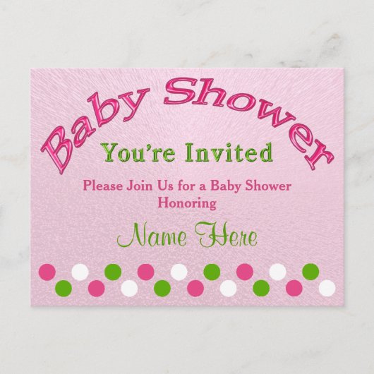 Personnalisez les invitations à la douche pour béb (Devant)