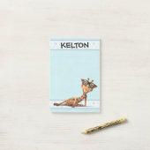 Personnalisez les notes de post-it de girafe (Sur un bureau)