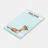 Personnalisez les notes de post-it de girafe (Incliné)