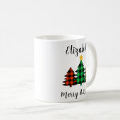 Personnalisez Merry & Bright Tree Coffee Mug (Devant droit)