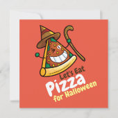 Personnalisez mignon Mangeons Pizza Invitation (Devant)