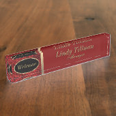 Personnalisez, rouge et plaque d'identification (Taille)