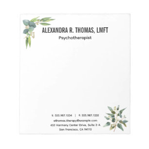 Personnalisez votre bloc-notes en eucalyptus théra