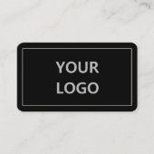 Personnalisez votre Carte de visite noir de design (Devant)