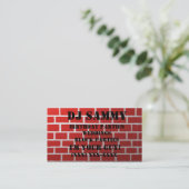 Personnalisez votre carte de visite rouge de mur (Debout devant)