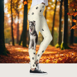 Personnalisez votre Chien Chiot Photo Leggings Pan