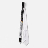 Personnalisez votre lettre Cravate noir marbre bla (Dos)