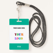Personnalisez Votre Nom De Logo Badge Professionne (Derrière avec lanière)