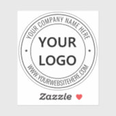 Personnalisez votre nom d'entreprise Sticker de si (Feuille)