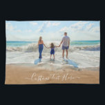 Personnalisez votre photo Serviette de cuisine ave<br><div class="desc">Serviettes de cuisine personnalisées - Unique votre propre design - Famille personnalisée / Amis ou Serviettes personnelles / Cadeau - Ajouter votre texte et votre photo - Redimensionner et déplacer des éléments avec l'outil de personnalisation! Choisissez la police / taille / couleur ! Bonne chance - Soyez heureux :)</div>