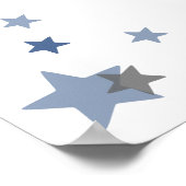 Personnalisez votre propre affiche étoile bleu gri (Coin)