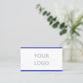 Personnalisez votre propre Carte de visite bleu de (Debout devant)